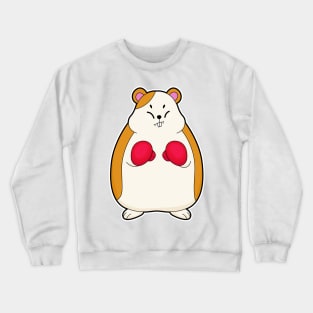 Hamster as Boxer with Boxing gloves Crewneck Sweatshirt